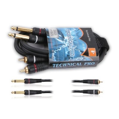 Technical Pro CDRR1625 RCA to RCA Speaker Cables 25Ft 16 Gauge Technical Pro CDRR1625 RCA to RCA Speaker Cables 25Ft 16 Gauge