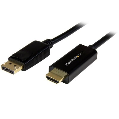 StarTech.com DP2HDMM5MB DisplayPort to HDMI Converter Cable 5m 16 ft DP to HDMI Adapter with Built in Cable M M Ultra HD 4K
