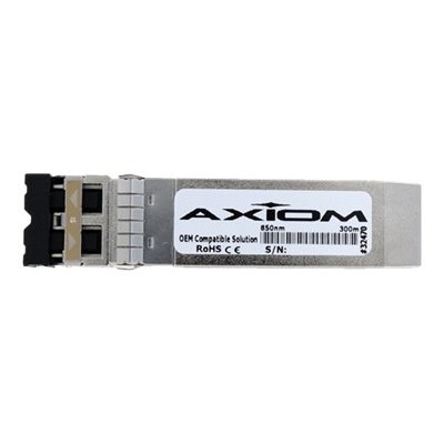 Axiom Memory 10GSFPPUSR8 AX SFP transceiver module equivalent to Brocade 10G SFPP USR 10 Gigabit Ethernet 10GBase SR LC multi mode up to 328 ft 85