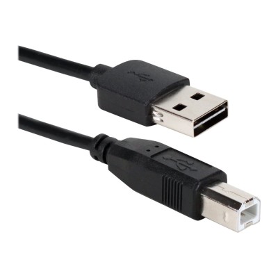QVS CC2209R 06 USB cable USB M to USB Type B M USB 2.0 6 ft reversible A connector black