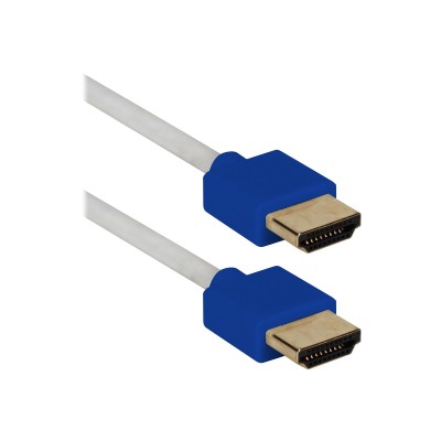 QVS HDT 6FB High Speed HDMI with Ethernet cable HDMI M to HDMI M 6 ft shielded white 4K support