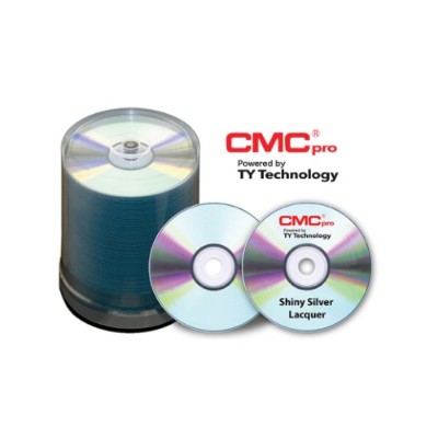 Microboards T-CDR-ZZ-SB CMC Pro 48X CD-R Shiny Silver Lacquer 100 Disc Cakebox Microboards T-CDR-ZZ-SB CMC Pro 48X CD-R Shiny Silver Lacquer 100 Disc Cakebox
