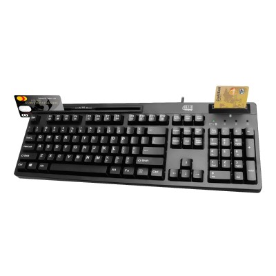 Adesso AKB-630RB Easy-Touch 630RB - Keyboard - with Smart Card reader magnetic card reader - USB - US Adesso AKB-630RB Easy-Touch 630RB - Keyboard - with Smart Card reader magnetic card reader - USB - US