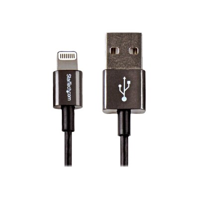StarTech.com USBLTM1MBK 1m 3ft Premium Apple Lightning to USB Cable with Metal Connectors iPhone iPod iPad Black Apple MFi Certified