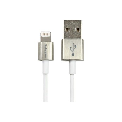 StarTech.com USBLTM1MWH 1m 3ft Premium Apple Lightning to USB Cable with Metal Connectors iPhone iPod iPad White Apple MFi Certified
