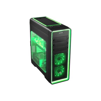Enermax ECA3380AS-GN Ostrog ADV ECA3380AS-GN - Tower - ATX - no power supply - black - USB/Audio Enermax ECA3380AS-GN Ostrog ADV ECA3380AS-GN - Tower - ATX - no power supply - black - USB/Audio