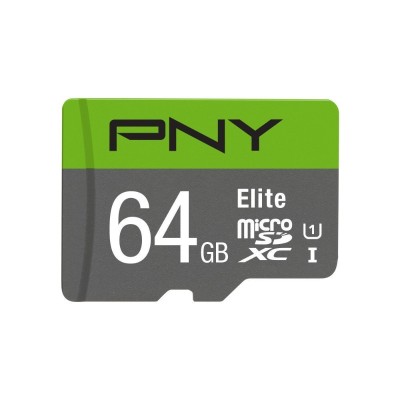 PNY P-SDU64U185EL-GE 64GB MICROSD ELITE CL10 UHS-I U1 85MBS PNY P-SDU64U185EL-GE 64GB MICROSD ELITE CL10 UHS-I U1 85MBS