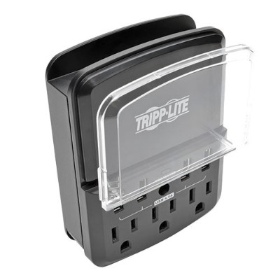 TrippLite SK34USBB 4-Port Wallmount USB Charging Station w 3 Outlet Surge Protector TrippLite SK34USBB 4-Port Wallmount USB Charging Station w 3 Outlet Surge Protector