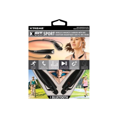 Jem Accessories XBH91003BLK Xtreme XFit Sport Bluetooth Magnetic Earbuds - Earphones with mic - in-ear - behind-the-neck mount - wireless - Bluetooth - black Jem Accessories XBH91003BLK Xtreme XFit Sport Bluetooth Magnetic Earbuds - Earphones with mic - in-ear - behind-the-neck mount - wireless - Bluetooth - black