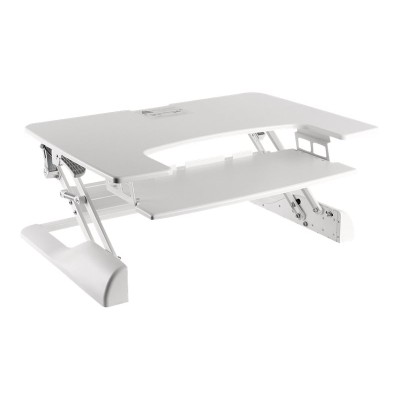 Ergotech FDM-DESK-W Freedom Desk - Stand for 2 LCD displays / keyboard / mouse - plastic metal - white - desktop stand Ergotech FDM-DESK-W Freedom Desk - Stand for 2 LCD displays / keyboard / mouse - plastic metal - white - desktop stand