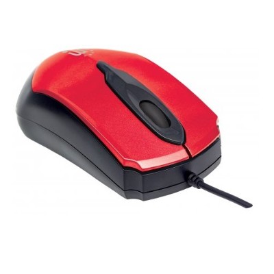 Manhattan 179430 Edge Optical USB Mouse - USB Wired Three Buttons with Scroll Wheel 1000dpi Red Manhattan 179430 Edge Optical USB Mouse - USB Wired Three Buttons with Scroll Wheel 1000dpi Red
