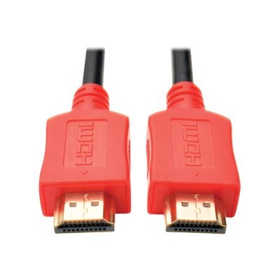 TrippLite P568-003-RD 3ft Hi-Speed HDMI Cable Digital A/V HDMI UHD 4K x 2K M/M Red 3' - HDMI cable - HDMI (M) to HDMI (M) - 3 ft - shielded - red - molded TrippLite P568-003-RD 3ft Hi-Speed HDMI Cable Digital A/V HDMI UHD 4K x 2K M/M Red 3' - HDMI cable - HDMI (M) to HDMI (M) - 3 ft - shielded - red - molded