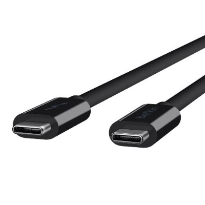 Belkin F2CD081BT1M BLK USB IF Certified 3 Foot USB C to USB C Type C to Type C Thunderbolt 3 Cable Compatible with Thunderbolt 3 and USB 3.1