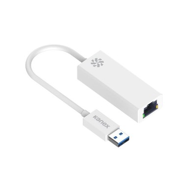 KANEX K118-U3E-WT8I USB 3.0 to Gigabit Ethernet Adapter compatible with Windows and Mac iOS-White KANEX K118-U3E-WT8I USB 3.0 to Gigabit Ethernet Adapter compatible with Windows and Mac iOS-White