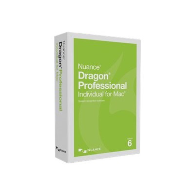 Nuance Communications S601A F02 6.0 Dragon Professional Individual for Mac v. 6 box pack 1 user academic online validation Mac English