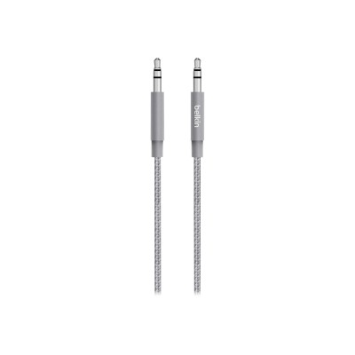 Belkin AV10164BT04-GRY MIXIT Aux Cable - Audio cable - stereo mini jack (M) to stereo mini jack (M) - 4 ft - gray Belkin AV10164BT04-GRY MIXIT Aux Cable - Audio cable - stereo mini jack (M) to stereo mini jack (M) - 4 ft - gray