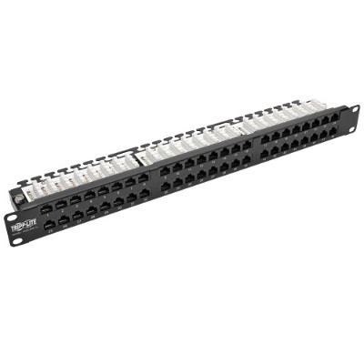 TrippLite N052-048-1U 48-Port 1U Cat 5 Cat 5e Patch Panel Rackmount 110 RJ45 Ethernet High Density UTP 568B - Patch panel - RJ-45 X 48 - 1U - 19 TrippLite N052-048-1U 48-Port 1U Cat 5 Cat 5e Patch Panel Rackmount 110 RJ45 Ethernet High Density UTP 568B - Patch panel - RJ-45 X 48 - 1U - 19
