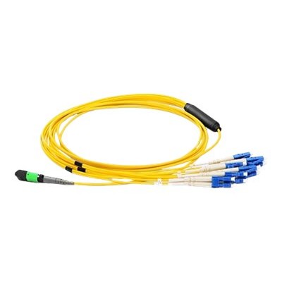 Axiom Memory MP8LCSMR25M AX Network cable MTP MPO single mode F to LC single mode M 82 ft fiber optic 9 125 micron riser yellow
