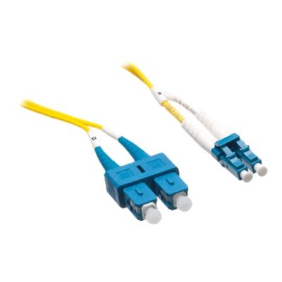 Axiom Memory LCSCSD9Y 50M AX Network cable LC single mode M to SC single mode M 164 ft fiber optic 9 125 micron OS2 riser yellow