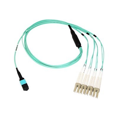 Axiom Memory MP8LCOM3R10M AX Network cable MTP MPO multi mode F to LC multi mode M 33 ft fiber optic 50 125 micron OM3 latched aqua