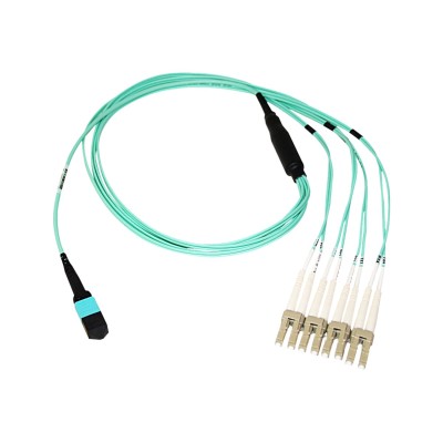 Axiom Memory MP8LCOM4R10M AX Network cable MTP MPO multi mode F to LC multi mode M 33 ft fiber optic 50 125 micron OM4 riser aqua
