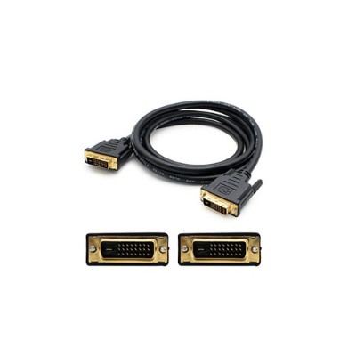 AddOn Computer Products DVID2DVIDDL10F 5PK 5 Pack of 3.05m 10.00ft DVI D Dual Link 24 1 pin Male to Male Black Cable