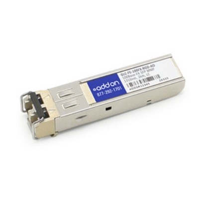 AddOn Computer Products GLC FE 100FX RGD AO Cisco GLC FE 100FX RGD Compatible TAA Compliant 100Base FX SFP Transceiver MMF 1310nm 2km LC Rugged
