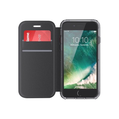 Griffin GB42779 Survivor Clear Wallet Flip cover for cell phone rugged polycarbonate thermoplastic polyurethane black clear for Apple iPhone 6 6s 7