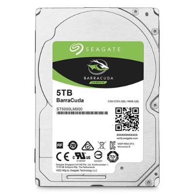 Seagate ST5000LM000 Guardian BarraCuda ST5000LM000 Hard drive 5 TB internal 2.5 SATA 6Gb s 5400 rpm buffer 128 MB