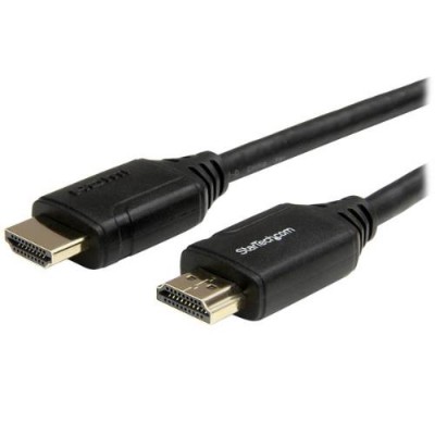 StarTech.com HDMM1MP 1m 3ft Premium High Speed HDMI Cable with Ethernet 4K 60Hz Premium Certified HDMI Cable HDMI 2.0 30AWG