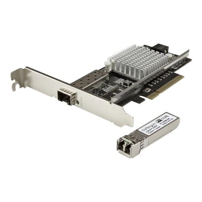 StarTech.com PEX10000SRI 1 Port 10G Open SFP Fiber Optic Network Card PCIe Intel Chip MM PCI Express NIC with Multimode Transceiver