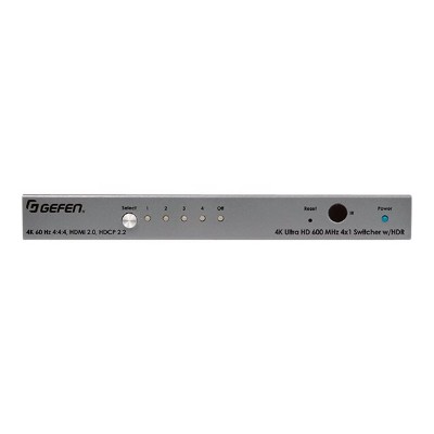 Gefen EXT-UHD600-41 Ultra HD 600 MHz 4x1 Switcher for HDMI w/ HDR - Video/audio switch - 4 x HDMI - desktop Gefen EXT-UHD600-41 Ultra HD 600 MHz 4x1 Switcher for HDMI w/ HDR - Video/audio switch - 4 x HDMI - desktop