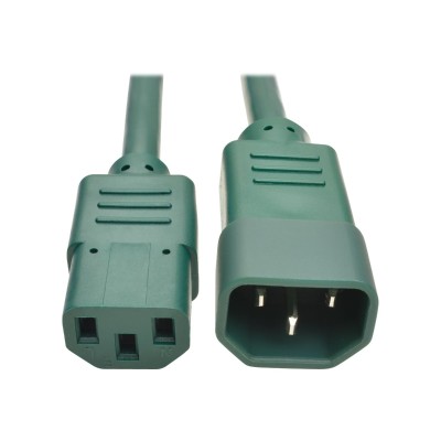 TrippLite P005-006-AGN 6ft Heavy Duty Power Extension Cord 15A 14 AWG C14 C13 Green 6' - Power extension cable - IEC 60320 C14 to IEC 60320 C13 - 6 ft - green TrippLite P005-006-AGN 6ft Heavy Duty Power Extension Cord 15A 14 AWG C14 C13 Green 6' - Power extension cable - IEC 60320 C14 to IEC 60320 C13 - 6 ft - green