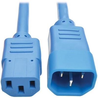 TrippLite P005-002-ABL 2ft Heavy Duty Power Extension Cord 15A 14 AWG C14 C13 Blue 2' - Power extension cable - IEC 60320 C14 to IEC 60320 C13 - 2 ft - blue TrippLite P005-002-ABL 2ft Heavy Duty Power Extension Cord 15A 14 AWG C14 C13 Blue 2' - Power extension cable - IEC 60320 C14 to IEC 60320 C13 - 2 ft - blue
