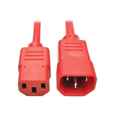 TrippLite P004-002-ARD 2ft Computer Power Extension Cord 10A 18 AWG C14 to C13 Red 2' - Power extension cable - IEC 60320 C14 to IEC 60320 C13 - 2 ft - red TrippLite P004-002-ARD 2ft Computer Power Extension Cord 10A 18 AWG C14 to C13 Red 2' - Power extension cable - IEC 60320 C14 to IEC 60320 C13 - 2 ft - red