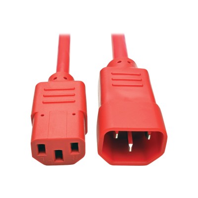 TrippLite P004-003-ARD 3ft Computer Power Extension Cord 10A 18 AWG C14 to C13 Red 3' - Power extension cable - IEC 60320 C14 to IEC 60320 C13 - 3 ft - red TrippLite P004-003-ARD 3ft Computer Power Extension Cord 10A 18 AWG C14 to C13 Red 3' - Power extension cable - IEC 60320 C14 to IEC 60320 C13 - 3 ft - red