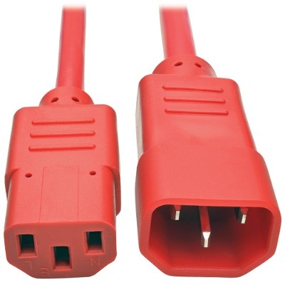 TrippLite P005-002-ARD 2ft Heavy Duty Power Extension Cord 15A 14 AWG C14 to C13 Red 2' - Power extension cable - IEC 60320 C14 to IEC 60320 C13 - 2 ft - red TrippLite P005-002-ARD 2ft Heavy Duty Power Extension Cord 15A 14 AWG C14 to C13 Red 2' - Power extension cable - IEC 60320 C14 to IEC 60320 C13 - 2 ft - red