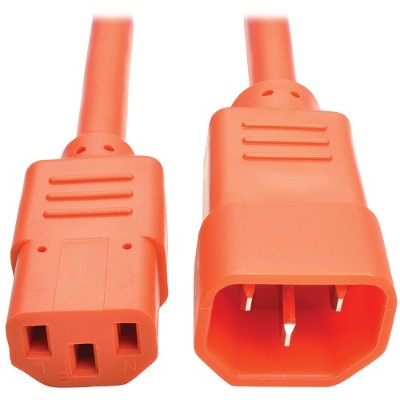 TrippLite P004-006-AOR 6ft Computer Power Extension Cord 10A 18 AWG C14 C13 Orange 6' - Power extension cable - IEC 60320 C14 to IEC 60320 C13 - 6 ft - orange TrippLite P004-006-AOR 6ft Computer Power Extension Cord 10A 18 AWG C14 C13 Orange 6' - Power extension cable - IEC 60320 C14 to IEC 60320 C13 - 6 ft - orange