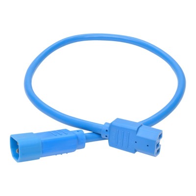 TrippLite P018-002-ABL Heavy-Duty Power Extension Cord 15A 14 AWG C14 to C15 - Power extension cable - IEC 60320 C14 to IEC 60320 C15 - 2 ft - blue TrippLite P018-002-ABL Heavy-Duty Power Extension Cord 15A 14 AWG C14 to C15 - Power extension cable - IEC 60320 C14 to IEC 60320 C15 - 2 ft - blue