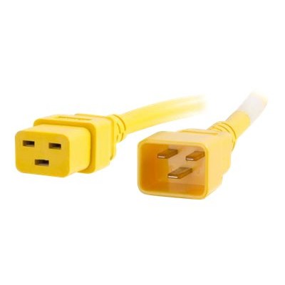 Cables To Go 17736 Power cable - IEC 60320 C20 to IEC 60320 C19 - AC 250 V - 20 A - 5 ft - yellow Cables To Go 17736 Power cable - IEC 60320 C20 to IEC 60320 C19 - AC 250 V - 20 A - 5 ft - yellow
