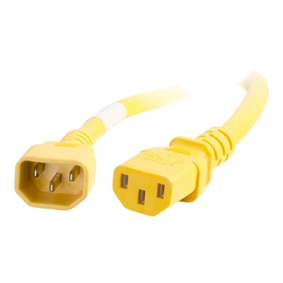 Cables To Go 17484 Power cable - IEC 60320 C14 to IEC 60320 C13 - 250 V - 10 A - 2 ft - yellow Cables To Go 17484 Power cable - IEC 60320 C14 to IEC 60320 C13 - 250 V - 10 A - 2 ft - yellow
