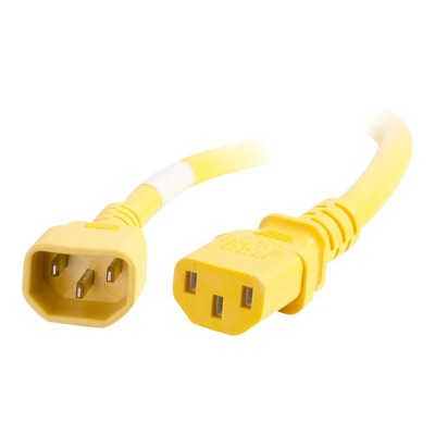 Cables To Go 17526 Power cable - IEC 60320 C14 to IEC 60320 C13 - 250 V - 15 A - 1 ft - yellow Cables To Go 17526 Power cable - IEC 60320 C14 to IEC 60320 C13 - 250 V - 15 A - 1 ft - yellow
