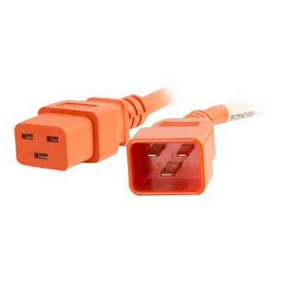 Cables To Go 17722 Power cable - IEC 60320 C20 to IEC 60320 C19 - 250 V - 20 A - 3 ft - orange Cables To Go 17722 Power cable - IEC 60320 C20 to IEC 60320 C19 - 250 V - 20 A - 3 ft - orange