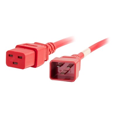 Cables To Go 17715 Power cable - IEC 60320 C20 to IEC 60320 C19 - 250 V - 20 A - 2 ft - red Cables To Go 17715 Power cable - IEC 60320 C20 to IEC 60320 C19 - 250 V - 20 A - 2 ft - red