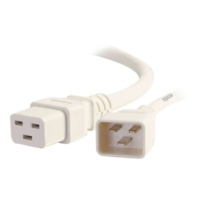 Cables To Go 17755 Power cable - IEC 60320 C20 to IEC 60320 C19 - 250 V - 20 A - 10 ft - white Cables To Go 17755 Power cable - IEC 60320 C20 to IEC 60320 C19 - 250 V - 20 A - 10 ft - white
