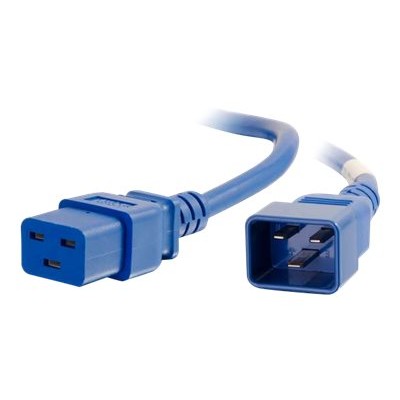 Cables To Go 17732 Power cable - IEC 60320 C20 to IEC 60320 C19 - AC 250 V - 20 A - 5 ft - blue Cables To Go 17732 Power cable - IEC 60320 C20 to IEC 60320 C19 - AC 250 V - 20 A - 5 ft - blue
