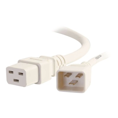 Cables To Go 17713 Power cable - IEC 60320 C20 to IEC 60320 C19 - 250 V - 20 A - 1 ft - white Cables To Go 17713 Power cable - IEC 60320 C20 to IEC 60320 C19 - 250 V - 20 A - 1 ft - white