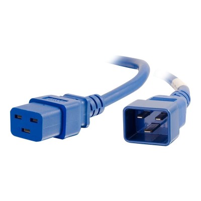 Cables To Go 17738 Power cable - IEC 60320 C20 to IEC 60320 C19 - 250 V - 20 A - 6 ft - blue Cables To Go 17738 Power cable - IEC 60320 C20 to IEC 60320 C19 - 250 V - 20 A - 6 ft - blue