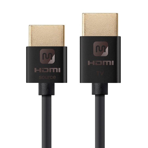 Monoprice 13590 6FT Ultra Slim 18Gbps Active High Speed HDMI Cable - Black