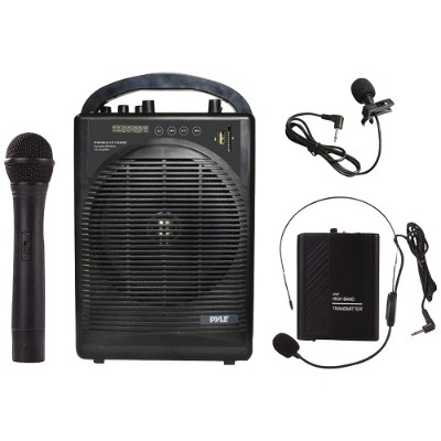 Pyle PWMA1216BM Portable Amp & Microphone System with Bluetooth Pyle PWMA1216BM Portable Amp & Microphone System with Bluetooth
